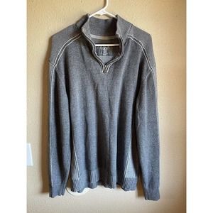 Buckle BKE Men's XL Quarter Zip Pullover Sweater Gray